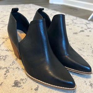 Size 8.5 black leather booties. Never worn, true to size. Great condition